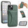 iPhone 13 mini Ultra-thin Shockproof Protective Case with Holder & Metal Magnetic Function  - Green