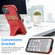 iPhone 13 mini Ultra-thin Shockproof Protective Case with Holder & Metal Magnetic Function  - Red