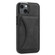 iPhone 13 mini Ultra-thin Shockproof Protective Case with Holder & Metal Magnetic Function  - Black