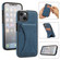 iPhone 13 mini Ultra-thin Shockproof Protective Case with Holder & Metal Magnetic Function  - Blue