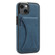 iPhone 13 mini Ultra-thin Shockproof Protective Case with Holder & Metal Magnetic Function  - Blue