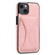 iPhone 13 mini Ultra-thin Shockproof Protective Case with Holder & Metal Magnetic Function  - Rose Gold