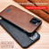 iPhone 13 mini SULADA Shockproof TPU + Handmade Leather Protective Case  - Black