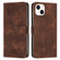 iPhone 13 mini Dream Triangle Leather Phone Case with Lanyard - Brown