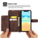 iPhone 13 mini Skin-feel Flowers Embossed Wallet Leather Phone Case - Brown