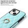 iPhone 13 mini Rhombic PU Leather Phone Case with Ring Holder - Blue