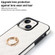 iPhone 13 mini Rhombic PU Leather Phone Case with Ring Holder - White