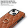 iPhone 13 mini Rhombic PU Leather Phone Case with Ring Holder - Brown