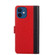 iPhone 13 mini Ostrich Texture PU + TPU Horizontal Flip Leather Case with Holder & Card Slots & Wallet  - Red