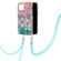 iPhone 13 mini Electroplating Pattern IMD TPU Shockproof Case with Neck Lanyard  - Colorful Scales