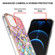 iPhone 13 mini Electroplating Pattern IMD TPU Shockproof Case with Rhinestone Ring Holder  - Colorful Scales