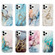 iPhone 13 mini Four Corners Shocproof Flow Gold Marble IMD Back Cover Case with Metal Rhinestone Ring - White