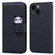 iPhone 13 mini Cartoon Buckle Horizontal Flip Leather Phone Case - Black