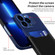 iPhone 13 mini Contrasting Colors Invisible Holder Phone Case - Dark Black Blue
