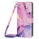 iPhone 13 mini Crossbody Painted Marble Pattern Leather Phone Case  - Purple