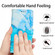 iPhone 13 mini Crossbody Painted Marble Pattern Leather Phone Case  - Blue Green