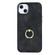 iPhone 13 mini Vintage Patch Leather Phone Case with Ring Holder  - Black