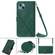iPhone 13 mini Crossbody 3D Embossed Flip Leather Phone Case  - Dark Green