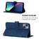 iPhone 13 mini Crossbody 3D Embossed Flip Leather Phone Case  - Blue