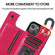 iPhone 13 mini Double Buckle Shockproof PU Protective Case with Card Slots & Holder  iPhone 13 Mini - Rose Red