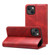 iPhone 13 mini Calf Texture Horizontal Flip Leather Case with Holder & Card Slots & Wallet  - Red