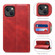 iPhone 13 mini Calf Texture Horizontal Flip Leather Case with Holder & Card Slots & Wallet  - Red