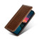 iPhone 13 mini Grid Texture Magnetic PU + TPU Horizontal Flip Leather Case  - Brown