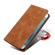 iPhone 13 mini Skin Feel Magnetic Horizontal Flip Leather Case with Holder & Card Slots  - Light Brown