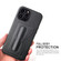 iPhone 13 mini Fierre Shann Full Coverage Protective Leather Case with Holder & Card Slot  - Black