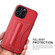 iPhone 13 mini Fierre Shann Full Coverage Protective Leather Case with Holder & Card Slot  - Red