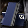 iPhone 13 mini Side Electroplated Magnetic Ultra-Thin Horizontal Flip Leather Case with Holder  - Dark Blue