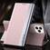 iPhone 13 mini Side Electroplated Magnetic Ultra-Thin Horizontal Flip Leather Case with Holder  - Pink