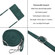 iPhone 13 mini Skin Feel Stripe Pattern Leather Phone Case with Lanyard - Green