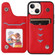 iPhone 13 mini Solid Color Double Buckle Zipper Shockproof Phone Case  - Red