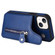 iPhone 13 mini Solid Color Double Buckle Zipper Shockproof Phone Case  - Blue
