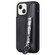 iPhone 13 mini Solid Color Double Buckle Zipper Shockproof Phone Case  - Black