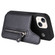 iPhone 13 mini Solid Color Double Buckle Zipper Shockproof Phone Case  - Black