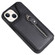iPhone 13 mini Solid Color Double Buckle Zipper Shockproof Phone Case  - Black