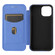 iPhone 13 mini Carbon Fiber Texture Horizontal Flip TPU + PC + PU Leather Case with Card Slot  - Blue