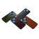 iPhone 13 mini Genuine Leather Double Color Crazy Horse Phone Case  - Black