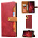 iPhone 13 mini Calf Texture Double Fold Clasp Horizontal Flip Leather Case with Photo Frame & Holder & Card Slots & Wallet  - Red