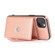 iPhone 13 mini Multi-functional Cross-body Card Bag TPU+PU Back Cover Case with Holder & Card Slot & Wallet  - Rose Gold
