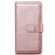 iPhone 13 mini Multifunctional Magnetic Copper Buckle Horizontal Flip Solid Color Leather Case with 10 Card Slots & Wallet & Holder & Photo Frame  - Rose Gold