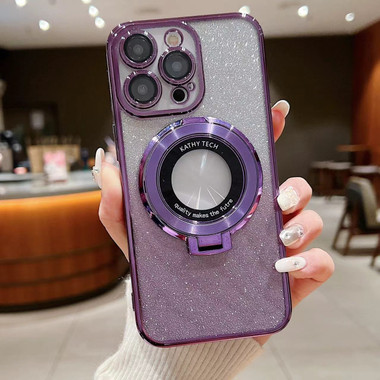 iPhone 13 Pro Max Electroplated Holder Gradient Glitter MagSafe Phone ...