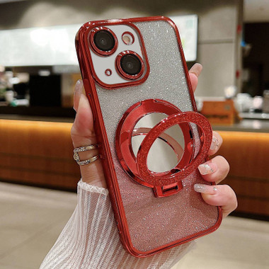 iPhone 13 mini Plated Mirror Holder Gradient Glitter MagSafe Phone Case ...