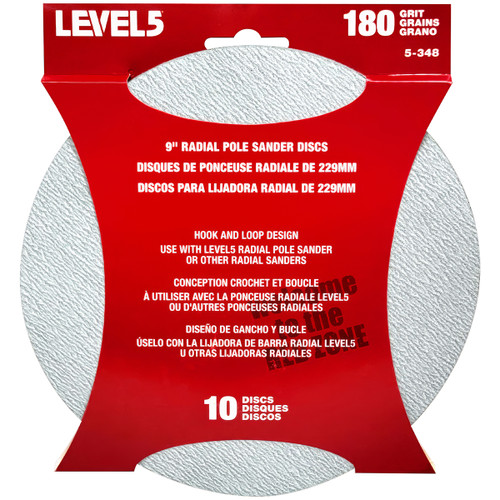 180 Grit 9" Radial Sander Disc - 10 Pack