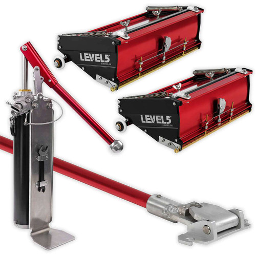 Flat box combo set with 10" and 12" standard boxes, 42" fixed length handle and compound pump.