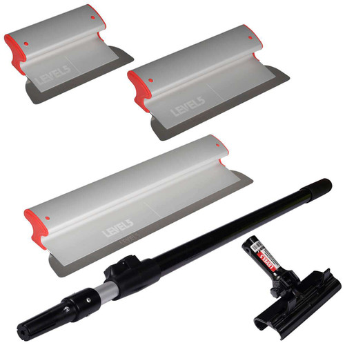10/16/24” Skimming blade set with handle and handle adapter