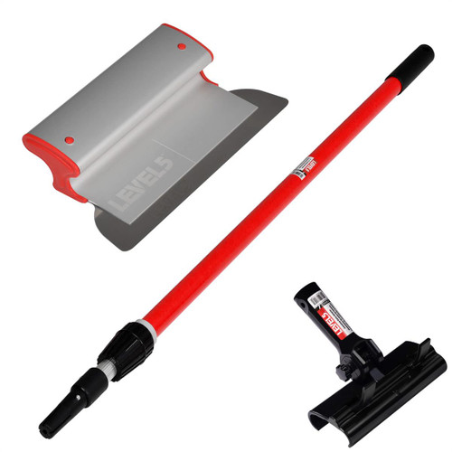 10-Inch Aluminum-Body Skimming Blade w/ 49-87" Handle + Adapter