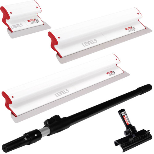 10/24/32” Composite-Body Skimming Blades, 37-63" Handle & Adapter
